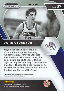 2021 Panini Prizm Draft Picks - Orange Ice #87 John Stockton Back