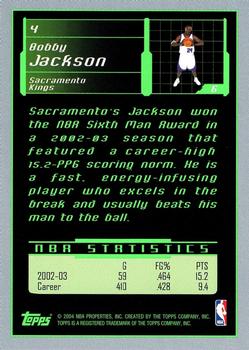 2003-04 Topps Rookie Matrix #4 Bobby Jackson Back