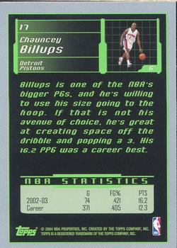 2003-04 Topps Rookie Matrix #17 Chauncey Billups Back
