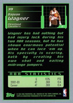 2003-04 Topps Rookie Matrix #39 Dajuan Wagner Back