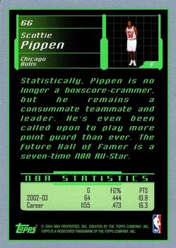 2003-04 Topps Rookie Matrix #66 Scottie Pippen Back