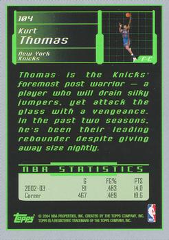 2003-04 Topps Rookie Matrix #104 Kurt Thomas Back