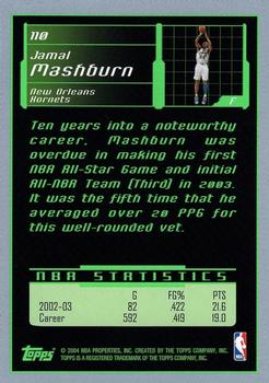 2003-04 Topps Rookie Matrix #110 Jamal Mashburn Back