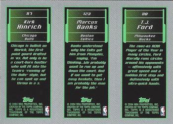2003-04 Topps Rookie Matrix #118 / 123 / 117 T.J. Ford / Marcus Banks / Kirk Hinrich Back