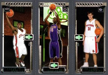 2003-04 Topps Rookie Matrix #111 / 114 / 112 LeBron James / Chris Bosh / Darko Milicic Front
