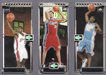 2003-04 Topps Rookie Matrix #111 / 116 / 113 LeBron James / Chris Kaman / Carmelo Anthony Front
