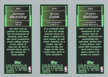 2003-04 Topps Rookie Matrix #133 / 134 / 142 Travis Outlaw / Brian Cook / Jerome Beasley Back