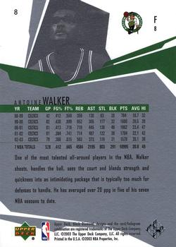 2003-04 Upper Deck Black Diamond #8 Antoine Walker Back