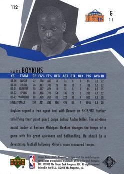 2003-04 Upper Deck Black Diamond #112 Earl Boykins Back