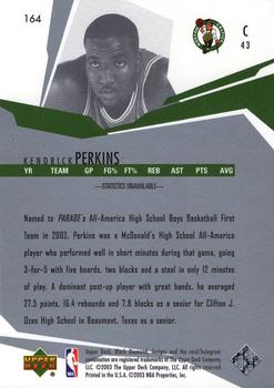 2003-04 Upper Deck Black Diamond #164 Kendrick Perkins Back