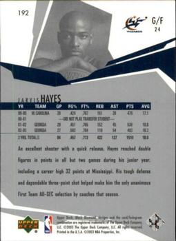 2003-04 Upper Deck Black Diamond #192 Jarvis Hayes Back