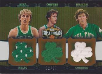 2006-07 Topps Triple Threads - Relics Combos Sepia #TTRC-53 Larry Bird / Dave Cowens / Bill Walton Front