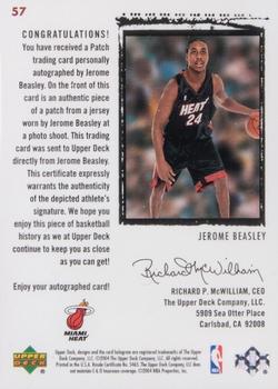 2003-04 Upper Deck Exquisite Collection #57 Jerome Beasley Back