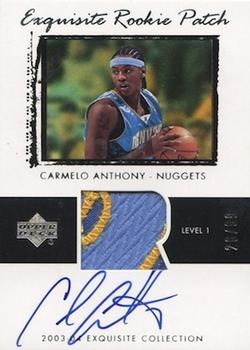 2003-04 Upper Deck Exquisite Collection #76 Carmelo Anthony Front