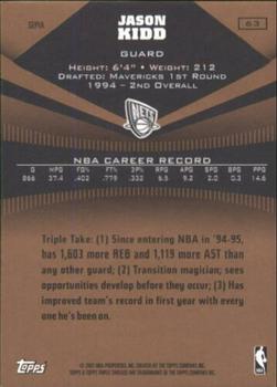 2006-07 Topps Triple Threads - Sepia #63 Jason Kidd Back