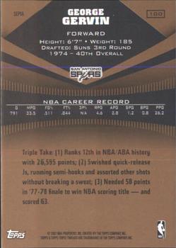 2006-07 Topps Triple Threads - Sepia #100 George Gervin Back