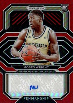 2021 Panini Prizm Draft Picks - College Penmanship Prizms Red #CP-MWR Moses Wright Front