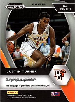 2021 Panini Prizm Draft Picks - Draft Picks Autographs Prizms Hyper #DP-JTU Justin Turner Back