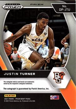 2021 Panini Prizm Draft Picks - Draft Picks Autographs Prizms Orange Ice #DP-JTU Justin Turner Back
