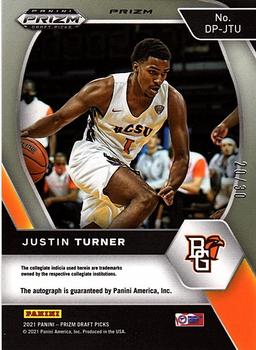 2021 Panini Prizm Draft Picks - Draft Picks Autographs Prizms Purple Circles #DP-JTU Justin Turner Back