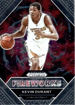 2021 Panini Prizm Draft Picks - Fireworks #16 Kevin Durant Front