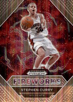 2021 Panini Prizm Draft Picks - Fireworks #20 Stephen Curry Front