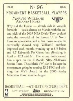 2006-07 Topps Turkey Red - Red #96 Marvin Williams Back