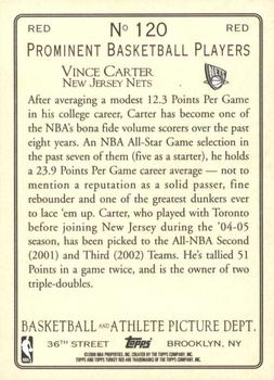 2006-07 Topps Turkey Red - Red #120a Vince Carter Back
