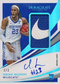 2021 Panini Immaculate Collection Collegiate - Rookie Patch Autographs Brand Logo #36 Isaiah Jackson Front
