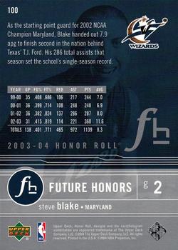 2003-04 Upper Deck Honor Roll #100 Steve Blake Back