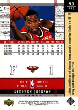 2003-04 Upper Deck Legends #2 Stephen Jackson Back