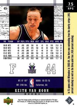 2003-04 Upper Deck Legends #45 Keith Van Horn Back