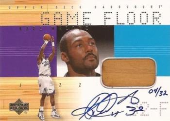 2000-01 Upper Deck Hardcourt - Game Floor Autographed #KM-A Karl Malone Front