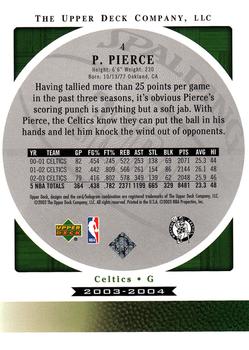 2003-04 Upper Deck Standing O #4 Paul Pierce Back