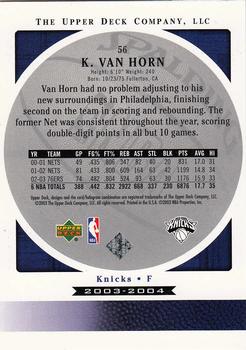 2003-04 Upper Deck Standing O #56 Keith Van Horn Back