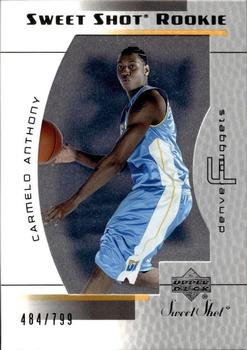 2003-04 Upper Deck Sweet Shot #93 Carmelo Anthony Front
