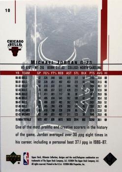 2003-04 Upper Deck Ultimate Collection #10 Michael Jordan Back