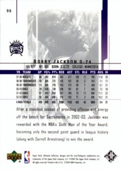 2003-04 Upper Deck Ultimate Collection #96 Bobby Jackson Back
