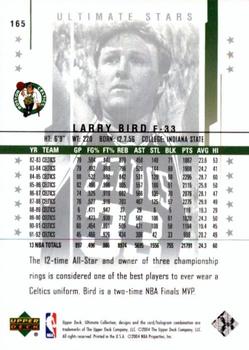 2003-04 Upper Deck Ultimate Collection #165 Larry Bird Back