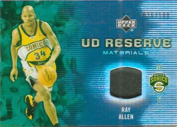 2006-07 UD Reserve - Materials #RM-RA Ray Allen Front