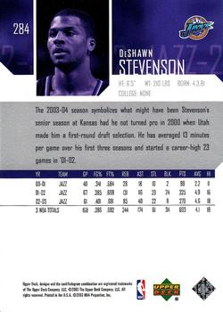 2003-04 Upper Deck #284 DeShawn Stevenson Back