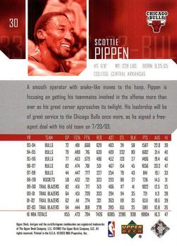 2003-04 Upper Deck #30 Scottie Pippen Back