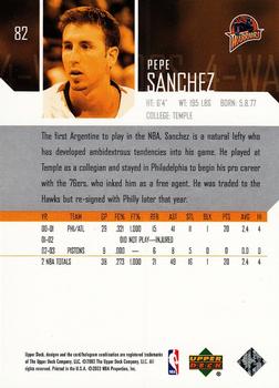 2003-04 Upper Deck #82 Pepe Sanchez Back