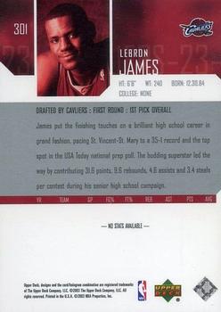 2003-04 Upper Deck #301 LeBron James Back