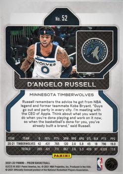 2021-22 Panini Prizm #52 D'Angelo Russell Back