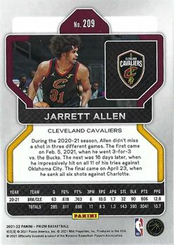 2021-22 Panini Prizm #209 Jarrett Allen Back