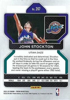 2021-22 Panini Prizm #267 John Stockton Back
