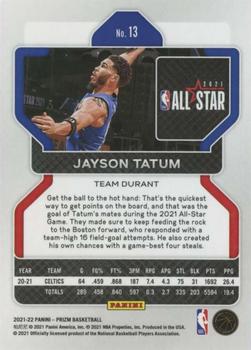 2021-22 Panini Prizm #13 Jayson Tatum Back