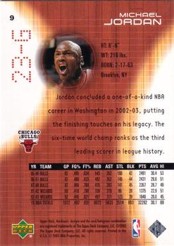 2003-04 Upper Deck Hardcourt #9 Michael Jordan Back