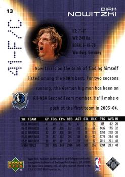 2003-04 Upper Deck Hardcourt #13 Dirk Nowitzki Back